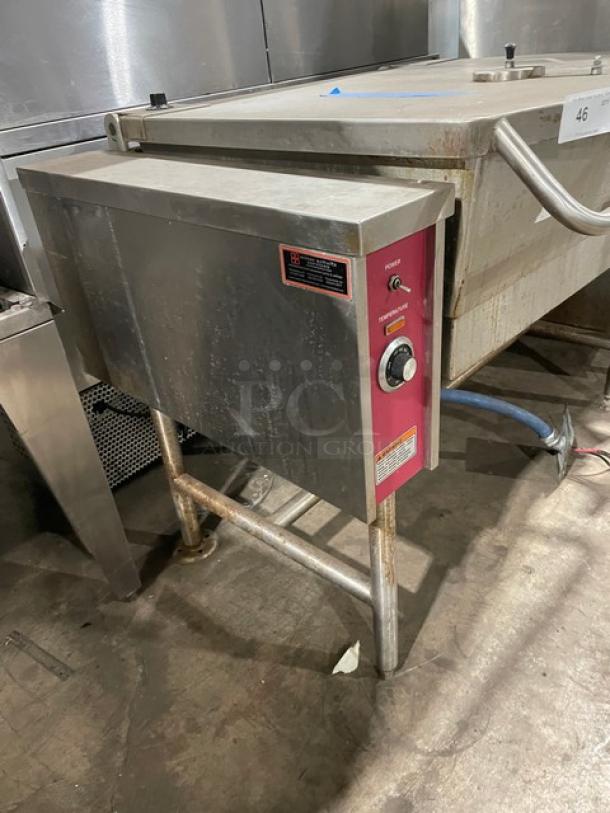 SouthBend Commercial Electric Powered Tilted Braising Pan/Ultra Tilt Skillet! All Stainless Steel! On Legs! 208V 3 Phase! Model: BECT-30! Working When Removed! - Image 2 of 9