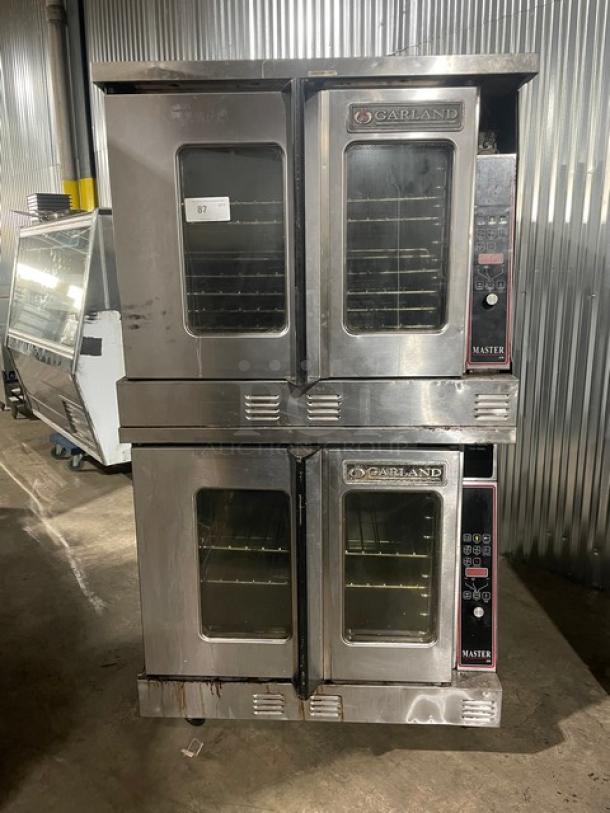 Garland Master Series Commercial Stainless Steel Natural Gas Powered Double Stacked Convection Oven! With Wire Oven Racks! On Casters! 2X Your Bid Makes One Unit! - Image 1 of 10