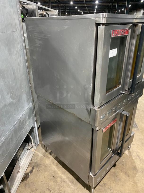 Nice! Blodgett Commercial Natural Gas Powered Double Stacked Convection Oven! All Stainless Steel! With Metal Oven Racks! On Legs! SN: 021601RA025Z! 2X Your Bid Makes One Unit! - Image 2 of 11