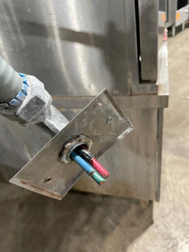 Market Forge Commercial Electric Powered Double Stacked Convection Steam Cooker!  All Stainless Steel! With Built In Pan Racks! On Legs! 208V 3 Phase! Model: EJ-10E SN: 80713-10EE-3505! Working When Removed! - Image 9 of 9