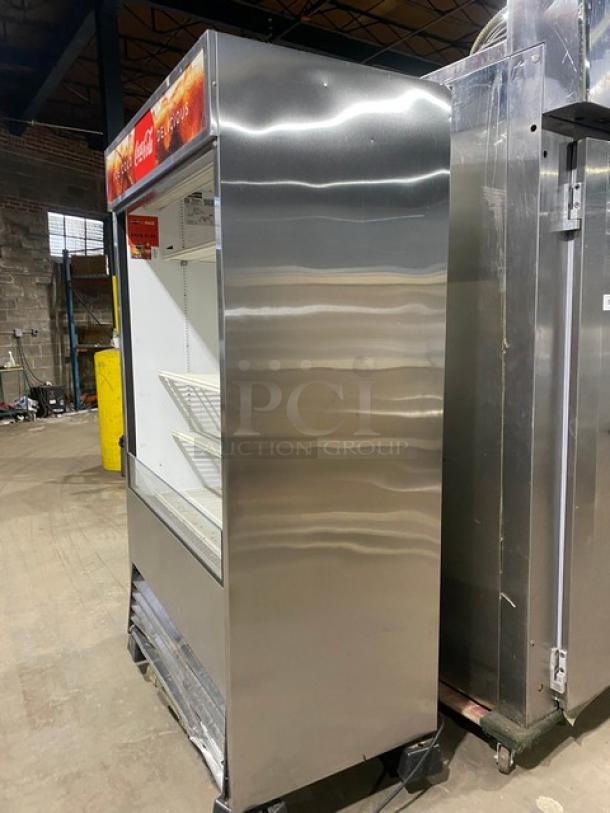 True Commercial Stainless Steel Refrigerated Multi-Tier Open Grab-N-Go Merchandiser Display! With Poly Coated Wire Racks! Model: TAC-48-LD SN: 9365189! 208-230V 1 Phase! On Legs! - Image 3 of 8