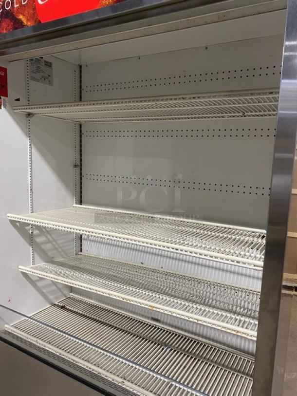 True Commercial Stainless Steel Refrigerated Multi-Tier Open Grab-N-Go Merchandiser Display! With Poly Coated Wire Racks! Model: TAC-48-LD SN: 9365189! 208-230V 1 Phase! On Legs! - Image 5 of 8