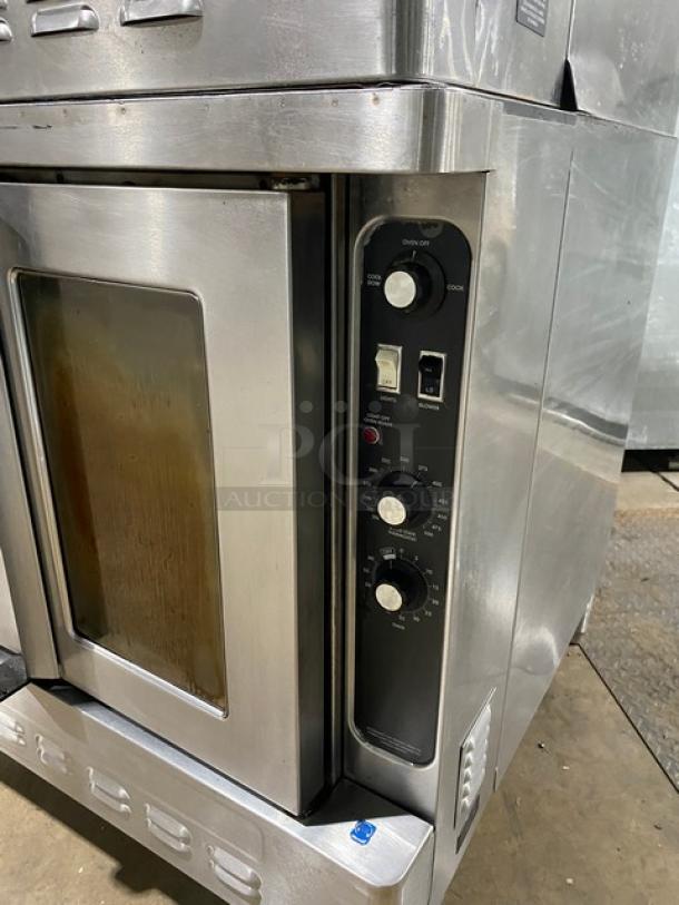 Nice! Blodgett Commercial Natural Gas Powered Double Stacked Convection Oven! All Stainless Steel! With Metal Oven Racks! On Legs! SN: 021601RA025Z! 2X Your Bid Makes One Unit! - Image 6 of 11