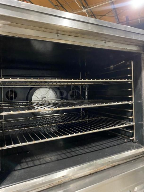 Nice! Blodgett Commercial Natural Gas Powered Double Stacked Convection Oven! All Stainless Steel! With Metal Oven Racks! On Legs! SN: 021601RA025Z! 2X Your Bid Makes One Unit! - Image 8 of 11