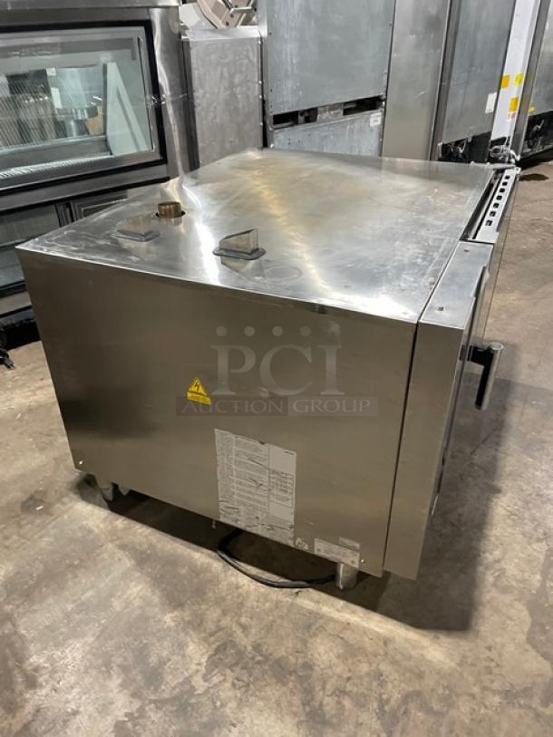 Electrolux Air-O-Convect Touchline Series Commercial Natural Gas Powered Full Sized Boilerless Combi Oven! All Stainless Steel! With Metal Oven Racks! On Legs! 120V 1 Phase!  Model: AOS062GKP1 SN: 23410001! - Image 3 of 8