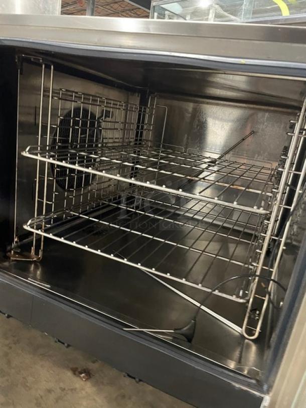 Electrolux Air-O-Convect Touchline Series Commercial Natural Gas Powered Full Sized Boilerless Combi Oven! All Stainless Steel! With Metal Oven Racks! On Legs! 120V 1 Phase!  Model: AOS062GKP1 SN: 23410001! - Image 5 of 8