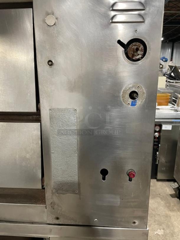 Bari Commercial Natural Gas Powered Double Stacked 6 Pie Pizza Baking Oven! All Stainless Steel! With Pizza Stones! With Legs! 2X Your Bid Makes One Unit! - Image 10 of 14