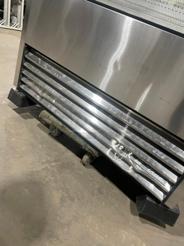 True Commercial Stainless Steel Refrigerated Multi-Tier Open Grab-N-Go Merchandiser Display! With Poly Coated Wire Racks! Model: TAC-48-LD SN: 9365189! 208-230V 1 Phase! On Legs! - Image 7 of 8