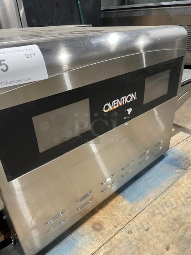WOW! Ovention Commercial Electric Powered Countertop Single Deck Conveyor Oven! All Stainless Steel! 208/240V 3 Phase!  Model: S20003PH SN: 9555981706! Working When Removed! - Image 7 of 9
