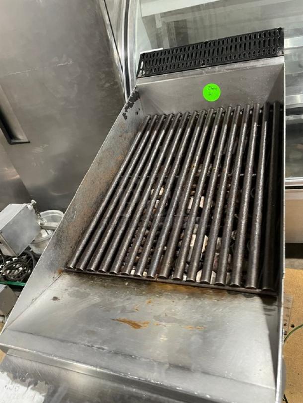 Garland Commercial Natural Gas Powered Floor Style Briquette Char Broiler! With Storage Base Underneath! All Stainless Steel! On Casters! Model: M17B! Working When Removed! - Image 5 of 9
