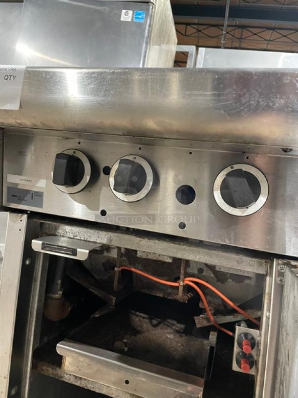 Garland Commercial Natural Gas Powered Floor Style Briquette Char Broiler! With Storage Base Underneath! All Stainless Steel! On Casters! Model: M17B! Working When Removed! - Image 7 of 9