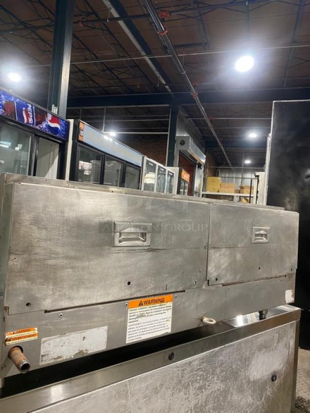 Wood Stone Chipolite Style Commercial Natural Gas Powered Countertop 1" Thick Plate Flat Griddle! With Split!  All Stainless Steel! On Legs! - Image 5 of 11