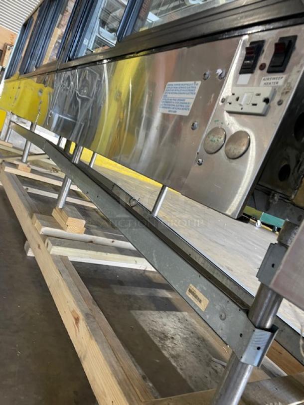 Hussmann Commercial Refrigerated Multi-Deck Meat/Deli Display Case Merchandiser! All Stainless Steel! With Tempered, Non-Glare, Lift-Up Curved Front Glass! With Large Glass Sliding Rear Doors! With LED Lights!  120/208/240V 1 Phase! Model: Q3-BC SN: 1031106201390894 / SN: 1031106201390893! Remote Compressor/No Compressor! - Image 8 of 13