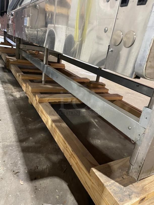 Hussmann Commercial Refrigerated Multi-Deck Meat/Deli Display Case Merchandiser! All Stainless Steel! With Tempered, Non-Glare, Lift-Up Curved Front Glass! With Large Glass Sliding Rear Doors! With LED Lights!  120/208/240V 1 Phase! Model: Q3-BC SN: 1031106201390895 / SN: 1031106201390896! Remote Compressor/No Compressor! 2X Your Bid Makes One Unit! - Image 6 of 11