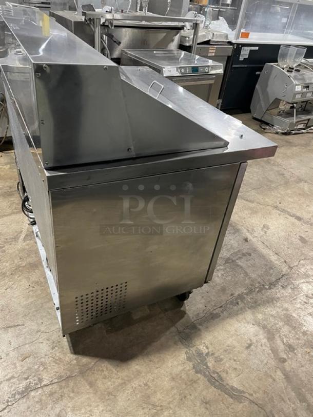 Universal Coolers Commercial Refrigerated Mega Top Salad/Sandwich Prep Table! With 2 Door Refrigerated Storage Underneath! All Stainless Steel!  With Poly Coated Racks! On Casters! 115V! Model: SC-48-BMI! - Image 2 of 9
