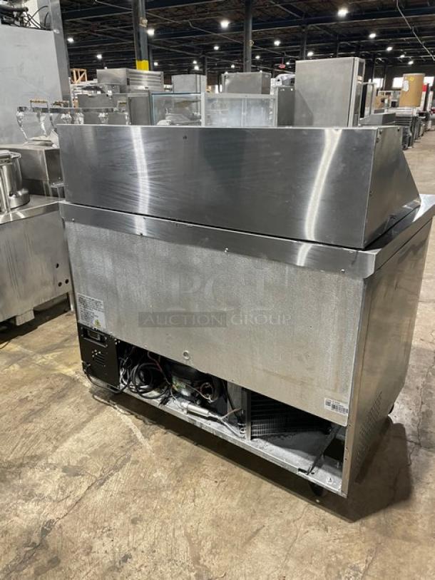 Universal Coolers Commercial Refrigerated Mega Top Salad/Sandwich Prep Table! With 2 Door Refrigerated Storage Underneath! All Stainless Steel!  With Poly Coated Racks! On Casters! 115V! Model: SC-48-BMI! - Image 3 of 9