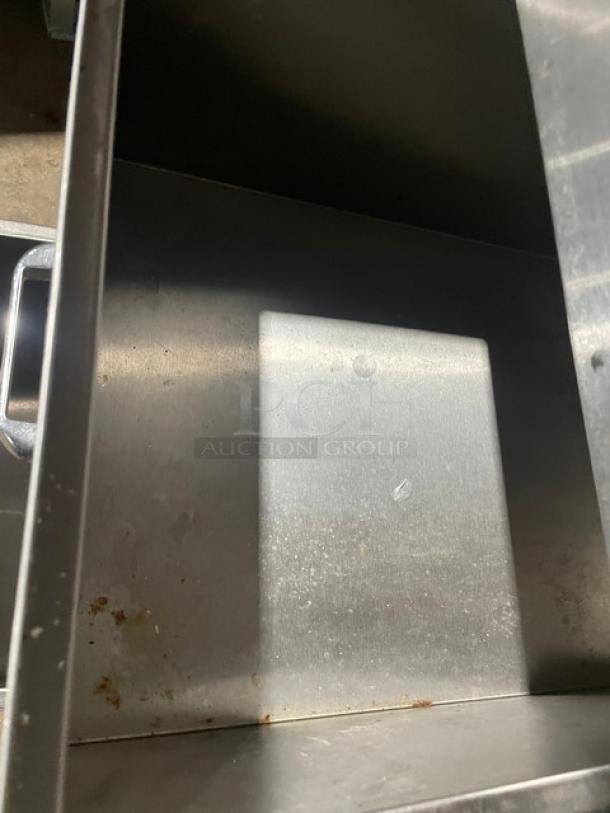 Custom All Stainless Steel 2 Drawer Cabinet! With A Butcher Block Top! On Legs! - Image 8 of 9