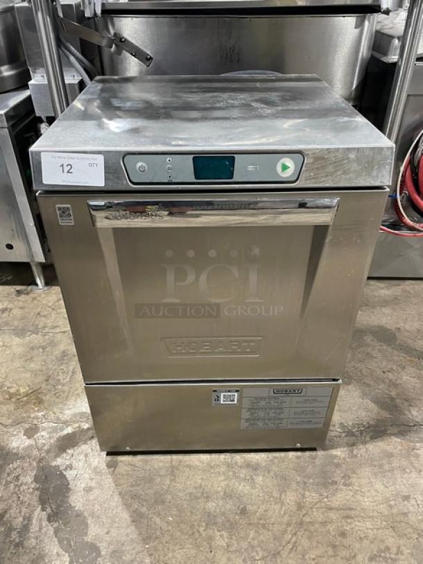 Amazing! Hobart Advansys Series New Body Style Commercial High Temp Undercounter Dishwasher! All Stainless Steel! With Full Size Glass Rack! 120/208V 1 Phase! Model: LXER SN: 231198825! - Image 1 of 9