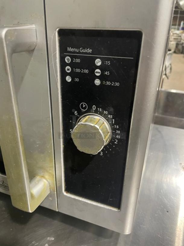 Amana Commercial Stainless Steel Countertop Microwave Oven! On Legs! 120V 1 Phase! Model: RMS10DS SN: 1607404313! - Image 7 of 8