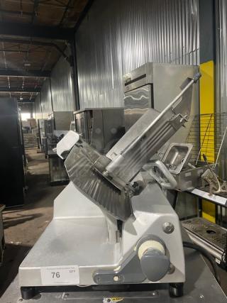 German Knife Commercial Countertop Meat Slicer! All Stainless Steel! On Legs! 115V 1 Phase! Model: GS-12M SN: 6BB-027!