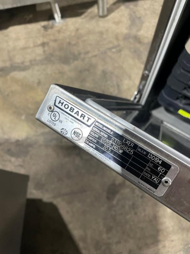Amazing! Hobart Advansys Series New Body Style Commercial High Temp Undercounter Dishwasher! All Stainless Steel! With Full Size Glass Rack! 120/208V 1 Phase! Model: LXER SN: 231198825! - Image 8 of 9