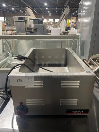 Adcraft Commercial Countertop Single Bay Stainless Steel Food Warmer! 120V! Model: FW-1200W!
