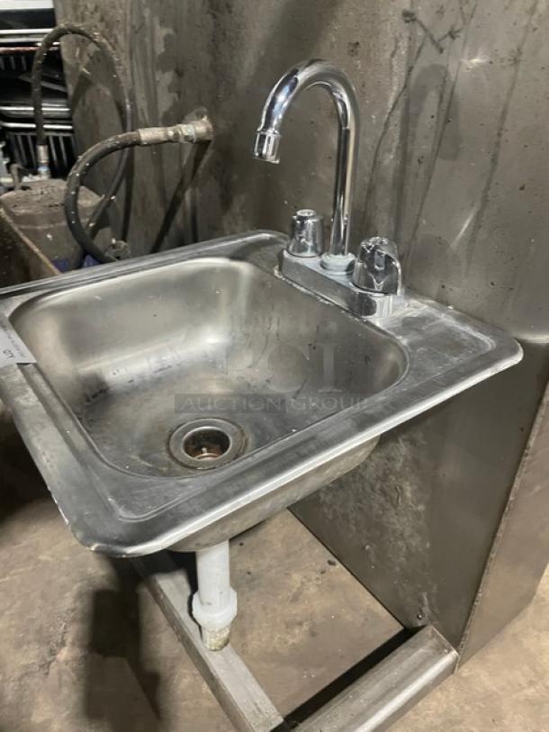 Commercial Stainless Steel Hand Washing Sink! With Faucet! - Image 2 of 6