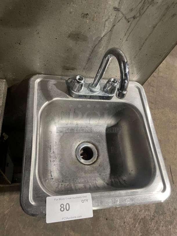 Commercial Stainless Steel Hand Washing Sink! With Faucet! - Image 3 of 6