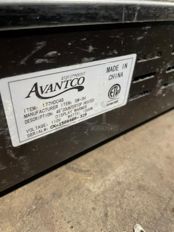 Avantco Commercial Countertop 48" Heated Display Case/Hot Food Merchandiser! With Metal Racks! 110V! Model: 177HDC48 SN: CK-150846R-329! - Image 6 of 8