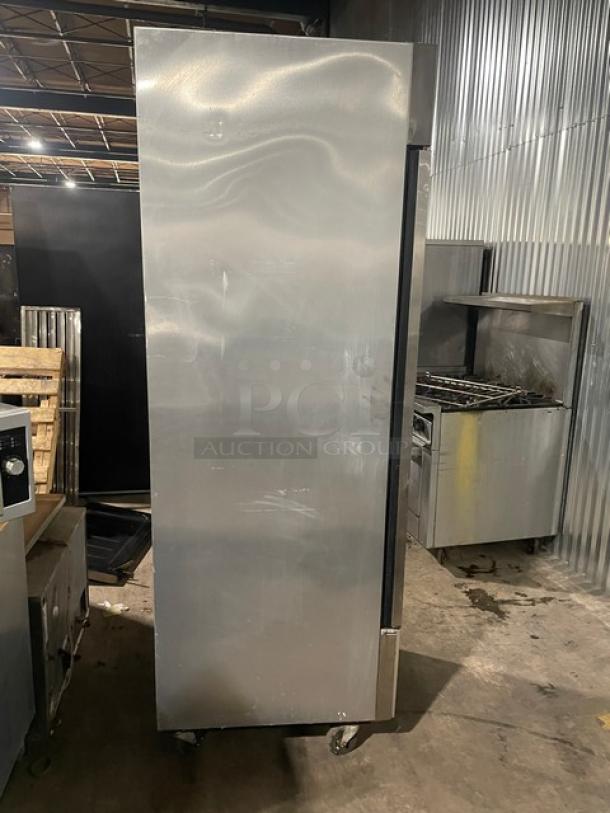 True Commercial Single Door Reach In Freezer! All Stainless Steel! With Poly Coated Racks! On Casters! 115V 1 Phase! Model: T-23F SN: 5175087! - Image 3 of 9