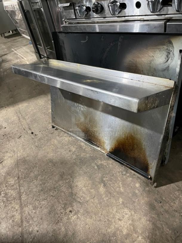 Cook Rite Commercial Natural Gas Powered 2 Burner Range Split Top With Flat Griddle! With Full Sized Oven Underneath! With Back Splash & Overhead Salamander Shelf! All Stainless Steel! On Casters! - Image 12 of 13