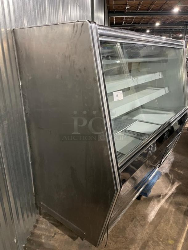 Mark Commercial Stainless Steel Refrigerated Slanted Glass Deli Display Case! With 2 Shelves! With Double Sliding Door Rear Access! With Sliding Door Refrigerated Storage Underneath! - Image 2 of 9