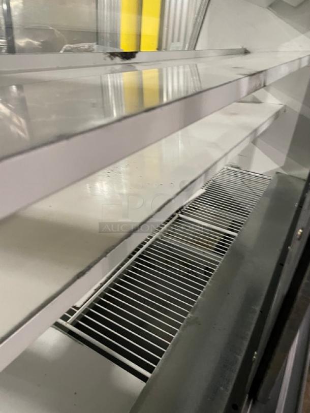 Mark Commercial Stainless Steel Refrigerated Slanted Glass Deli Display Case! With 2 Shelves! With Double Sliding Door Rear Access! With Sliding Door Refrigerated Storage Underneath! - Image 5 of 9