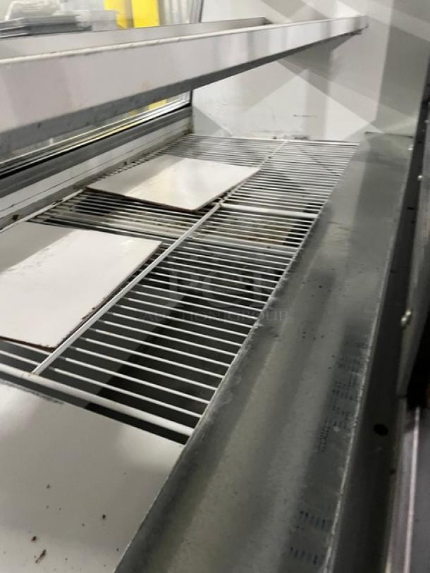 Mark Commercial Stainless Steel Refrigerated Slanted Glass Deli Display Case! With 2 Shelves! With Double Sliding Door Rear Access! With Sliding Door Refrigerated Storage Underneath! - Image 6 of 9