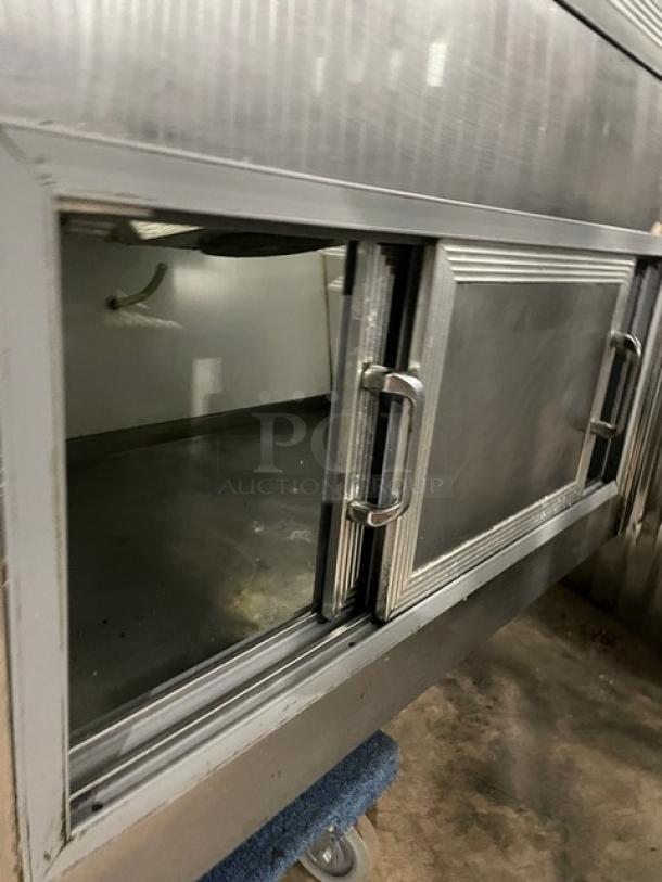 Mark Commercial Stainless Steel Refrigerated Slanted Glass Deli Display Case! With 2 Shelves! With Double Sliding Door Rear Access! With Sliding Door Refrigerated Storage Underneath! - Image 7 of 9
