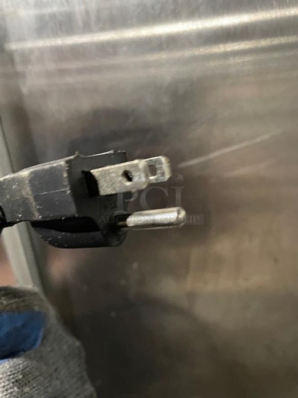 Mark Commercial Stainless Steel Refrigerated Slanted Glass Deli Display Case! With 2 Shelves! With Double Sliding Door Rear Access! With Sliding Door Refrigerated Storage Underneath! - Image 9 of 9