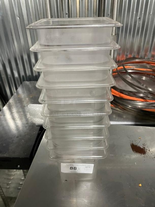 Commercial Polycarbonate Clear Food Pans! 10X Your Bid! - Image 1 of 4