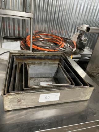 Lot Of Assorted Square Molding Pans! All One Money!