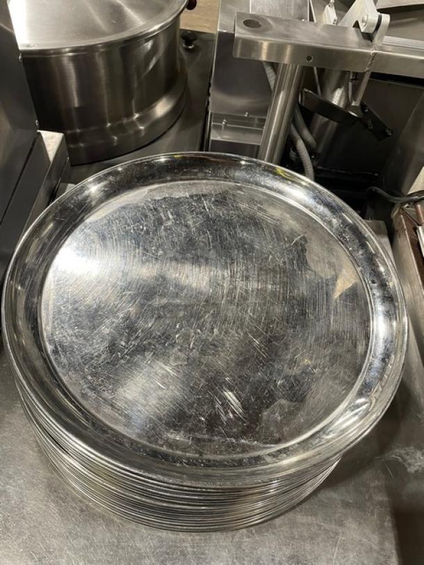 All One Money! Commercial Chrome Plated Serving Trays! - Image 2 of 3