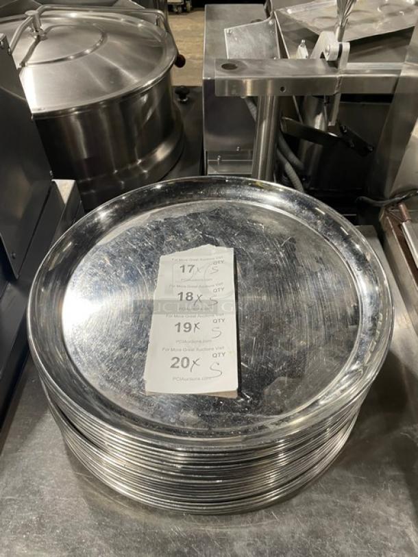 All One Money! Commercial Chrome Plated Serving Trays! - Image 1 of 3