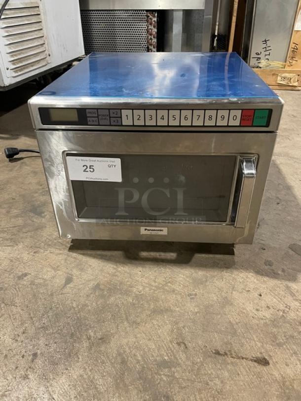 Panasonic Commercial Countertop Microwave Oven! All stainless Steel! With Touch Pad! 208/230V! Model: NE-17521 SN: 6CD2090015! - Image 1 of 8
