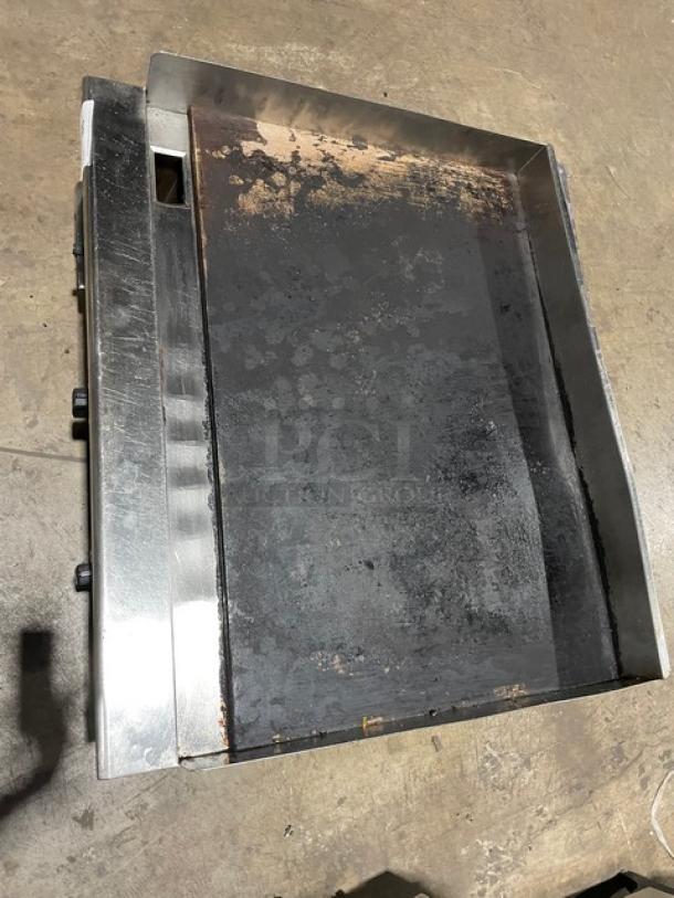 Commercial Natural Gas Powered Countertop Flat Griddle! All Stainless Steel! On Legs! Working When Removed! - Image 4 of 6