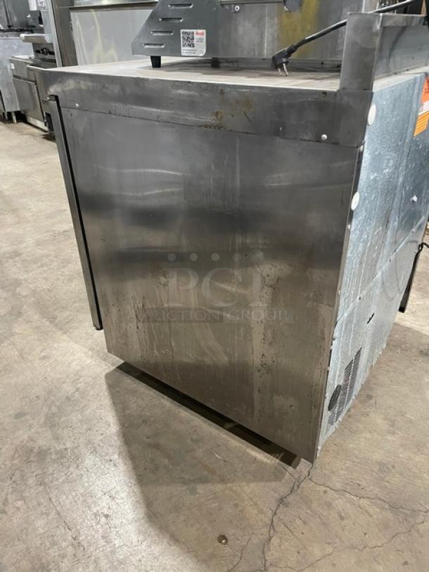 Delfield Commercial Single Door Refrigerated Lowboy/Worktop Cooler! With Low Backsplash! All Stainless Steel! With Poly Coated Rack! On Casters! 115V 1 Phase! Model: ST4432N SN: 1110152000430! - Image 2 of 8