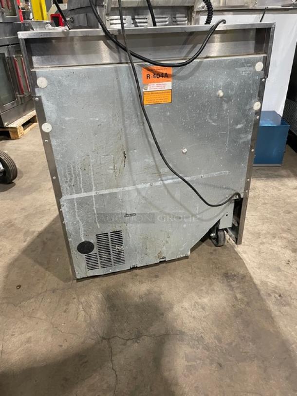 Delfield Commercial Single Door Refrigerated Lowboy/Worktop Cooler! With Low Backsplash! All Stainless Steel! With Poly Coated Rack! On Casters! 115V 1 Phase! Model: ST4432N SN: 1110152000430! - Image 3 of 8