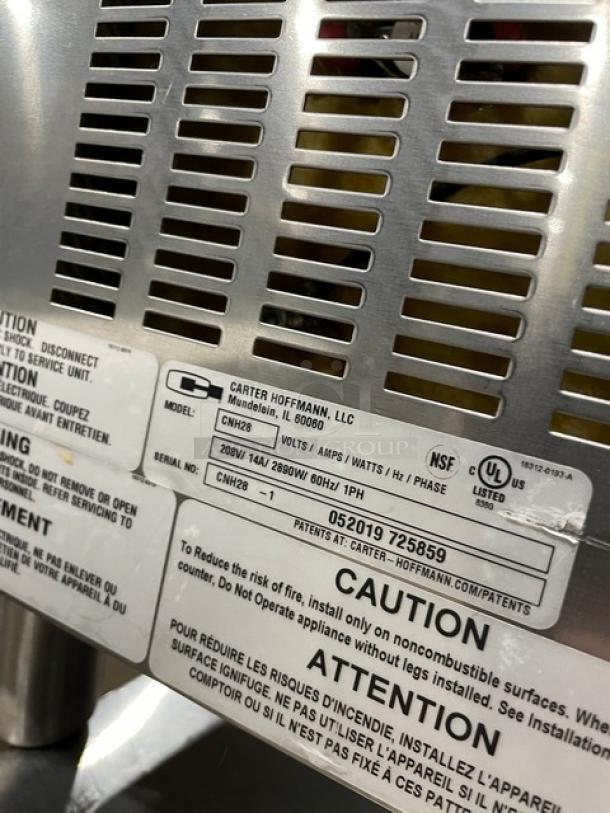 Carter Hoffmann Commercial Electric Powered Countertop Crisp N' Hold Fry Warming Dump Station! All Stainless Steel! On Legs! 208V 1 Phase! Model: CNH28 SN: CNH28-1 052019 725859! - Image 8 of 9