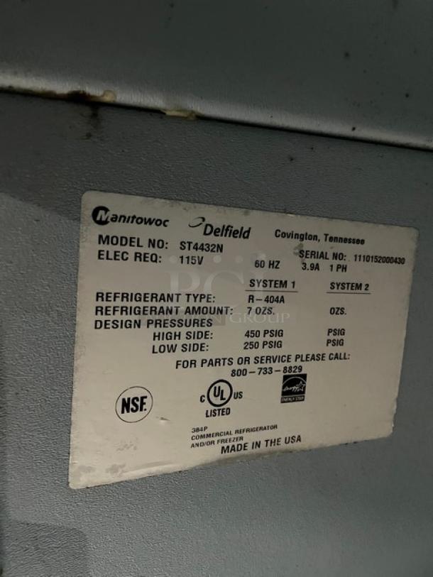 Delfield Commercial Single Door Refrigerated Lowboy/Worktop Cooler! With Low Backsplash! All Stainless Steel! With Poly Coated Rack! On Casters! 115V 1 Phase! Model: ST4432N SN: 1110152000430! - Image 7 of 8