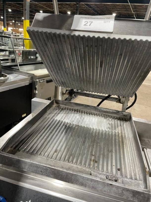 Star Pro-Max Commercial Electric Powered Countertop Panini Press! With Grooved Aluminum Grill Plate! 120V! Model: CG14 SN: GG140715A0033! - Image 5 of 8