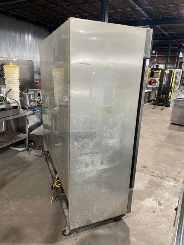 True Commercial 3 Door Reach In Refrigerator! All Stainless Steel! With Poly Coated Racks! On Casters! 115V 1 Phase! Model: T-72 SN:1-2432016! Working When Removed! - Image 2 of 9