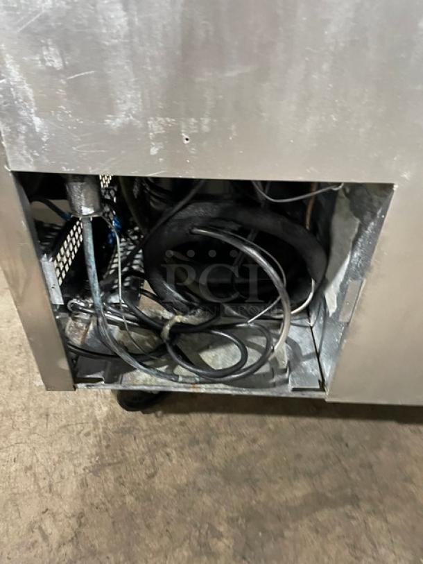 True Commercial Refrigerated Mega Top Pizza Prep Table! With 2 Door Refrigerated Storage Underneath! All Stainless Steel! On Casters! 115V 1 Phase! Model: TPP-67 SN: 7150317! - Image 10 of 10