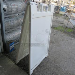 One Signcade Deluxe Poly Sidewalk Sign.